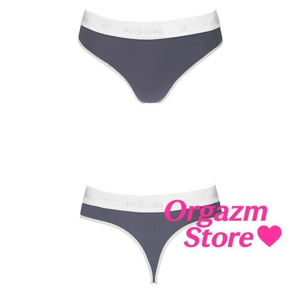 Спортивные трусики-стринги Passion PS007 PANTIES L, dark grey SO4247 фото