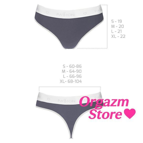 Спортивные трусики-стринги Passion PS007 PANTIES L, dark grey SO4247 фото