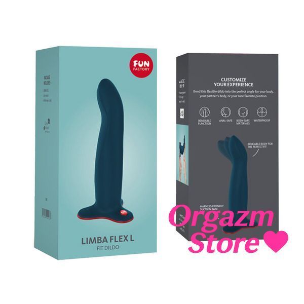 Фаллоимитатор Fun Factory LIMBA FLEX L, цвет морской волны, гибкий, с эффектом памяти, подходит для точки G SX0996 фото