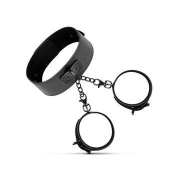 Наручники с ошейником Bedroom Fantasies: Collar & Wrist Cuffs, черные SO8805 фото