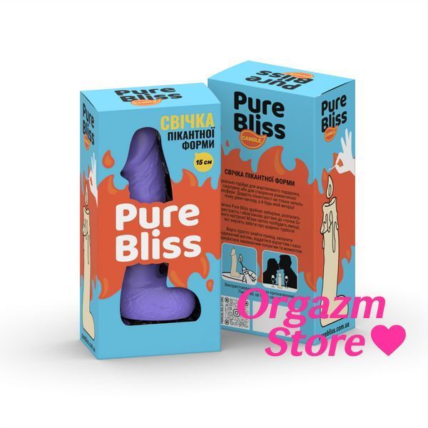 Свеча в виде члена Pure Bliss MINI Violet 15 см SX1649 фото