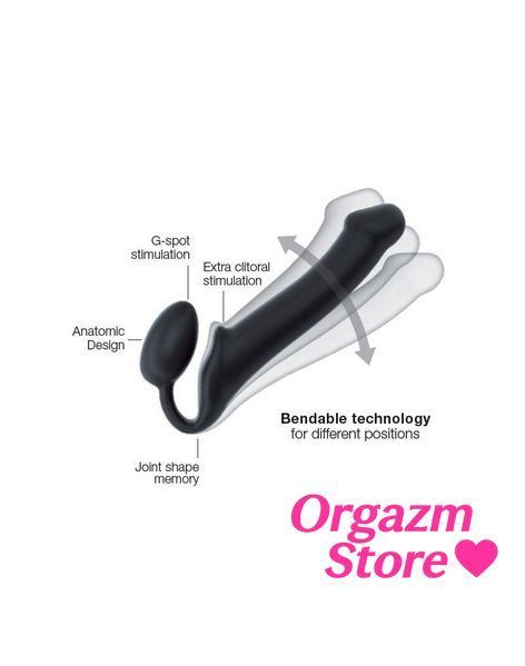 Безремінний страпон Strap-On-Me Violet L, повністю регульований, діаметр 3,7 см SO2708 фото