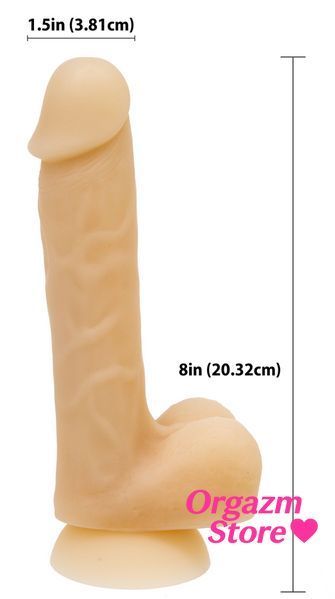 Фалоімітатор із пам&rsquo;яттю форми, на присосці ADDICTION &mdash; DAVID 8&Prime; Silicone Dong, віброкуля в подаруно SO5578 фото