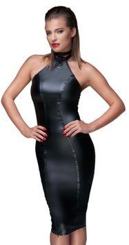 Сукня-олівець з мокрим ефектом Noir Handmade F160 Powerwetlook pencil dress, XL SX0038 фото