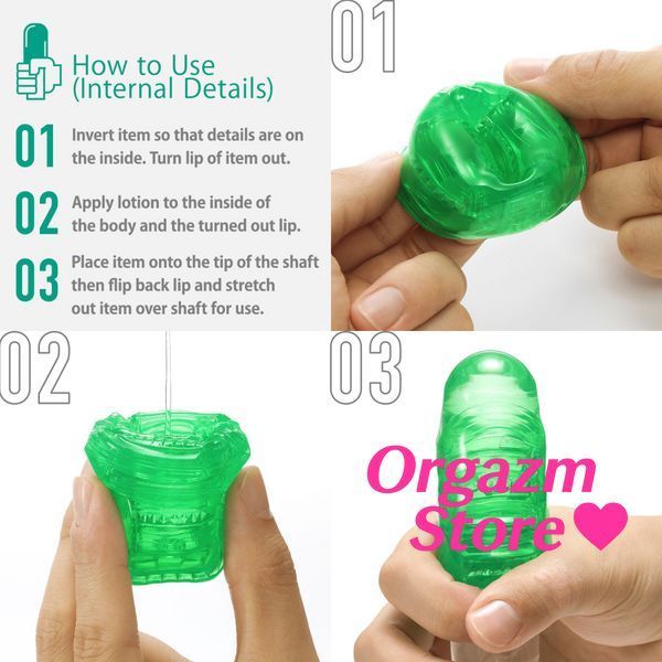 Унісекс-стимулятор Tenga UNI Emerald, зелений, з геометричним рельєфом, лубрикант у комплекті SO9805 фото