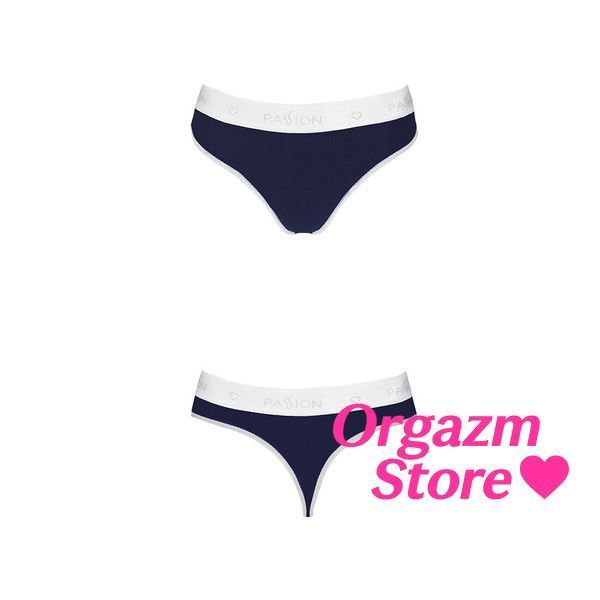Спортивные трусики-стринги Passion PS007 PANTIES L, navy blue SO4251 фото