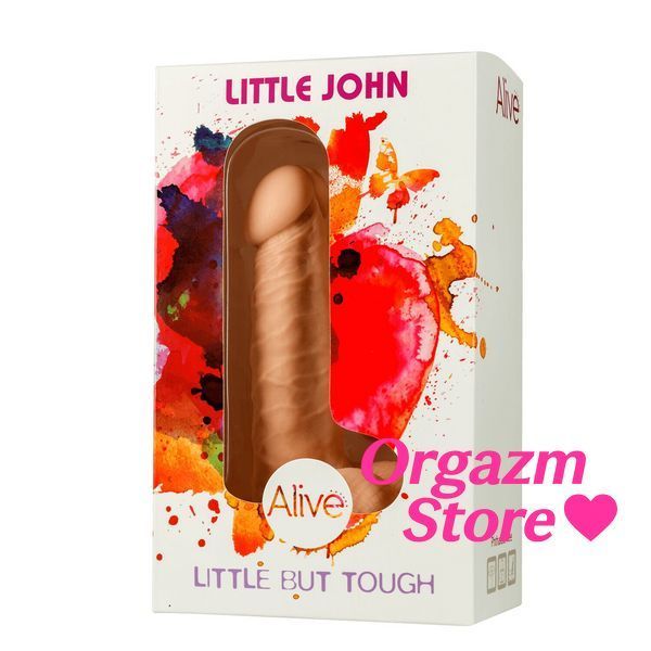 Фалоімітатор з присоскою Alive Little John, діаметр 3,5 см, ПВХ, об&rsquo;ємна головка AL21047 фото