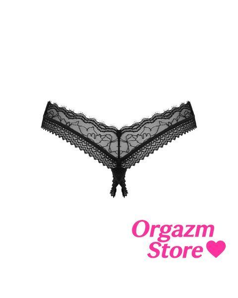 Трусики Obsessive Medilla crotchless thong XL/2XL SO9063 фото